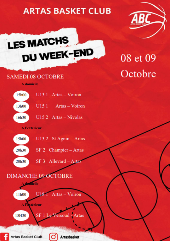 Match du 8 et 9 octobre 2022