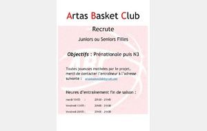 ABC Recrute Juniors ou Séniors Filles