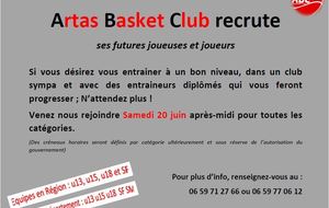 Recrutement saison 2020 2021
