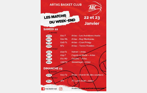 Matchs des 22 et 23 janvier