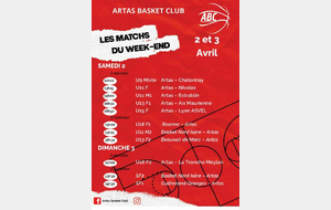 Matchs du 2 et 3 avril