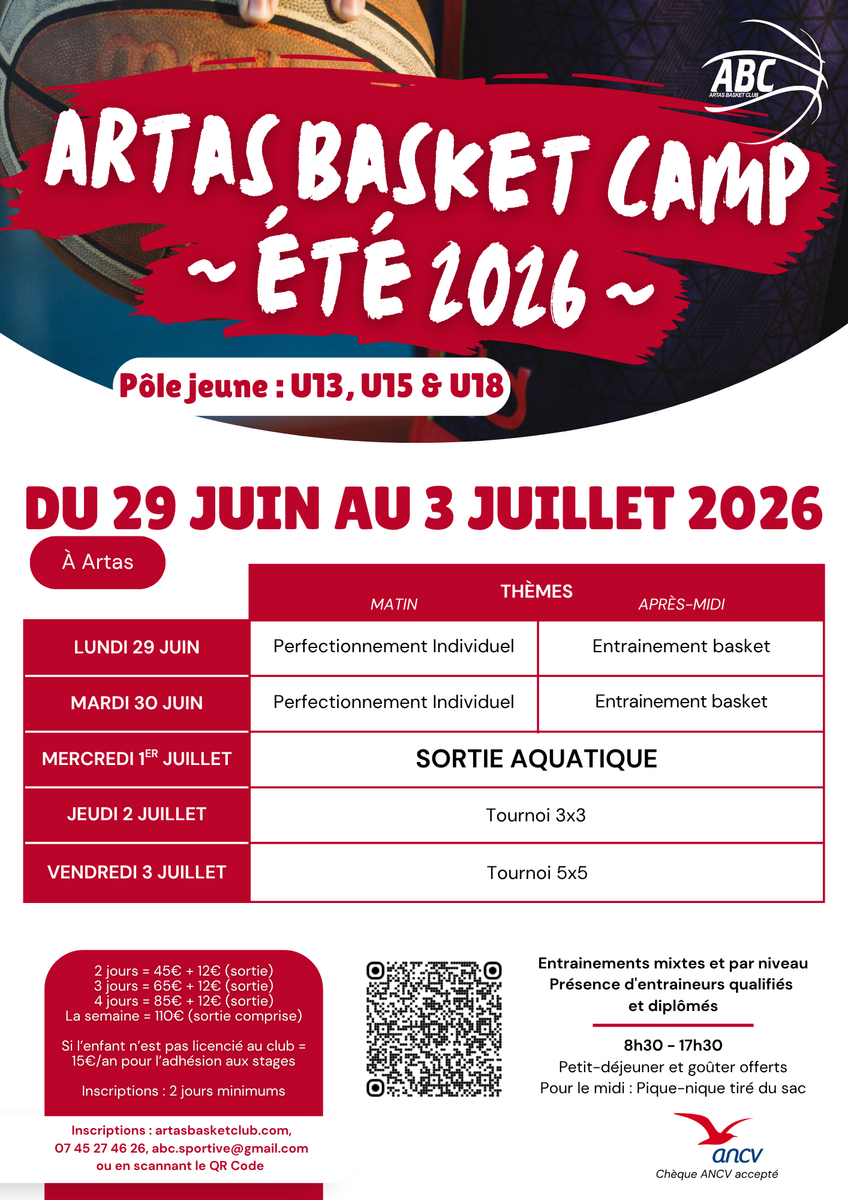 CAMP ETE 2026 U13 U15 U18