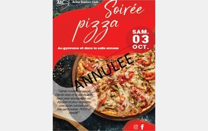 Soirée Pizzas  ANNULEE