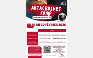 Camp Fevrier 2026  à ARTAS U13 U15 U18