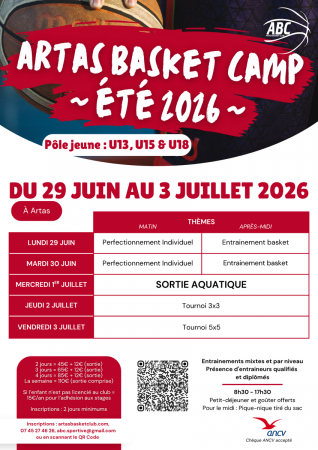 CAMP ETE 2026 U13 U15 U18