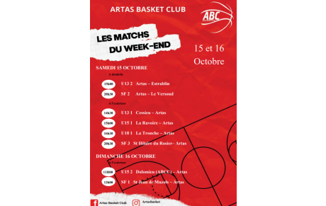Match du 15 et 16 octobre 