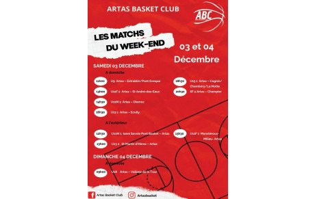 Match du 3 et 4 décembre 